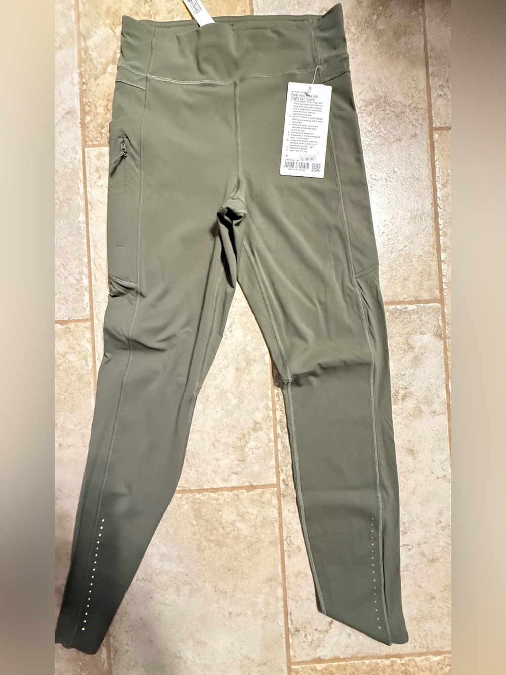 lululemon athletica Olive Green High-Rise Performance Leggings